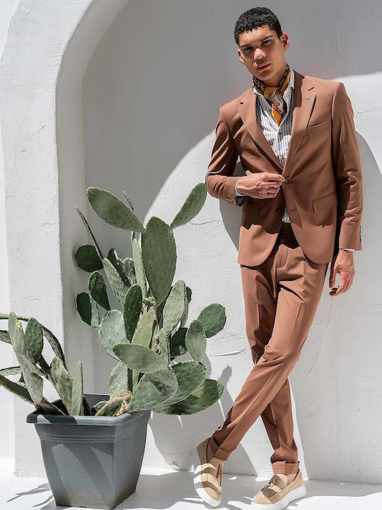 Men's Suit with Slim Fit Dolce Brown