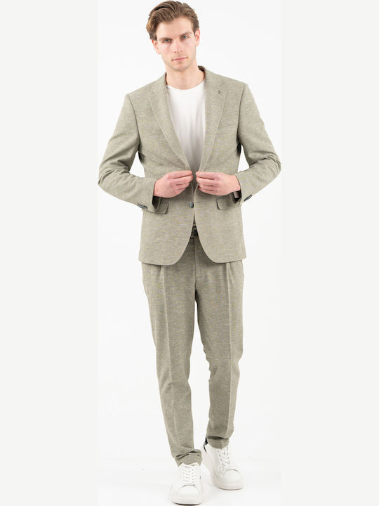 Men's Suit with Slim Fit Barozi Green