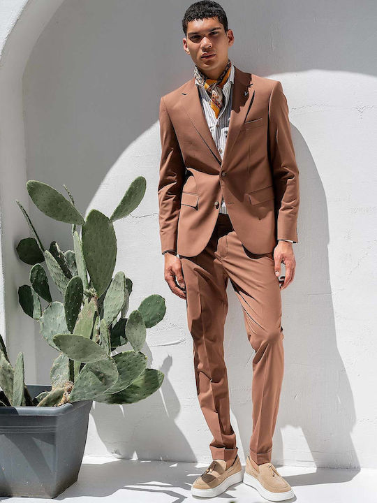 Men's Suit with Slim Fit Dolce Brown