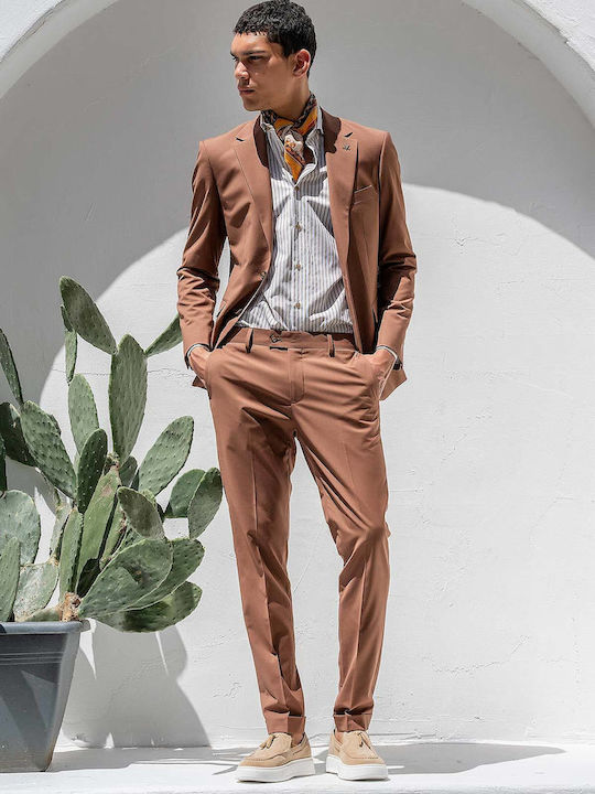 Men's Suit with Slim Fit Dolce Brown