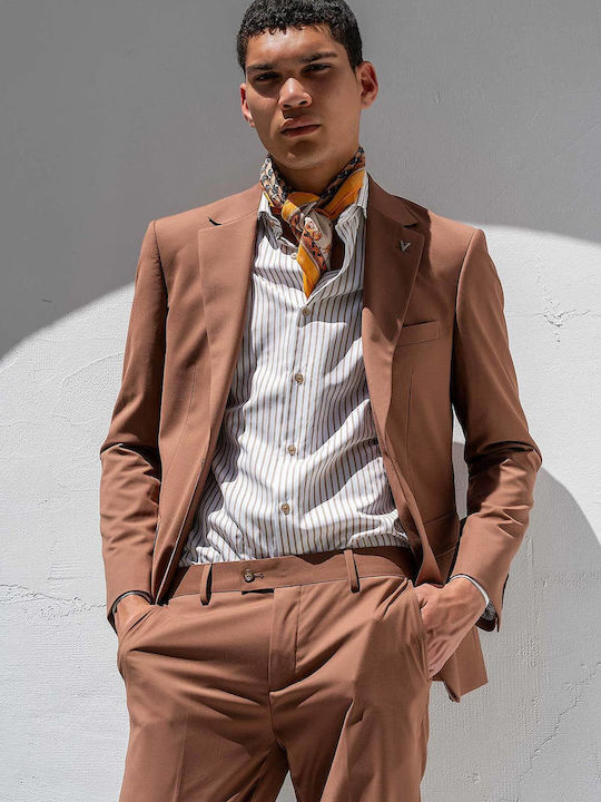 Men's Suit with Slim Fit Dolce Brown