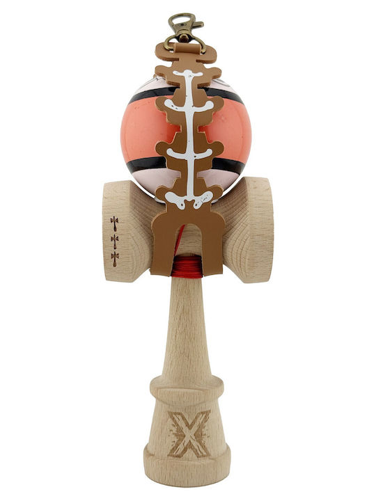 Husă Kendama Breloc Pandantiv Tip Craniu Imprimat Din Piele Ecologică 26 X 3.2 Cm Maro