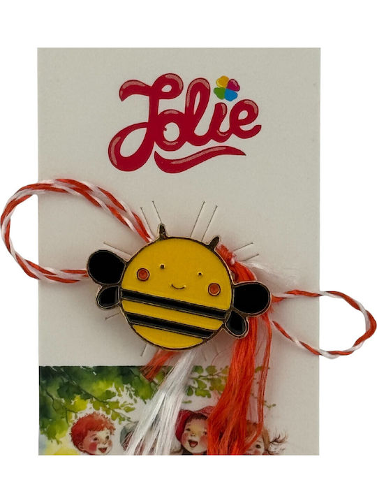 Martisor Copii Jolie Material Metalic Ambalaj Carton Design Brosă Dimensiune Aproximativ 2x2 Cm Design Buburuză Multicoloră