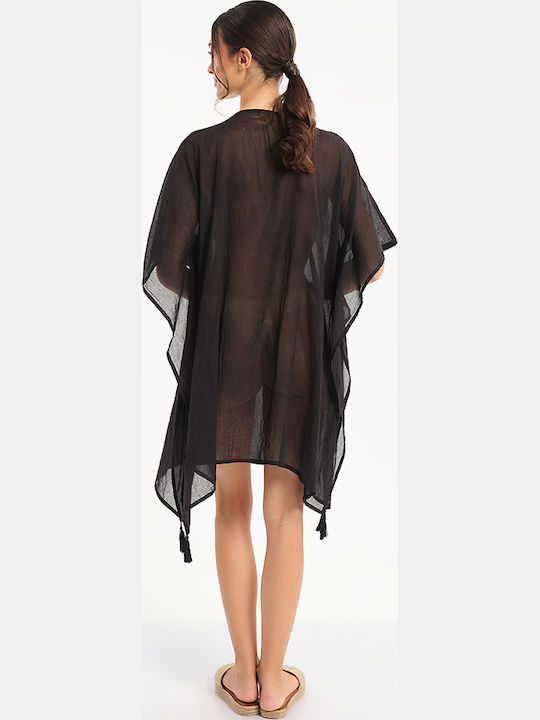Ble Resort Collection Women's Beachwear Caftan Black