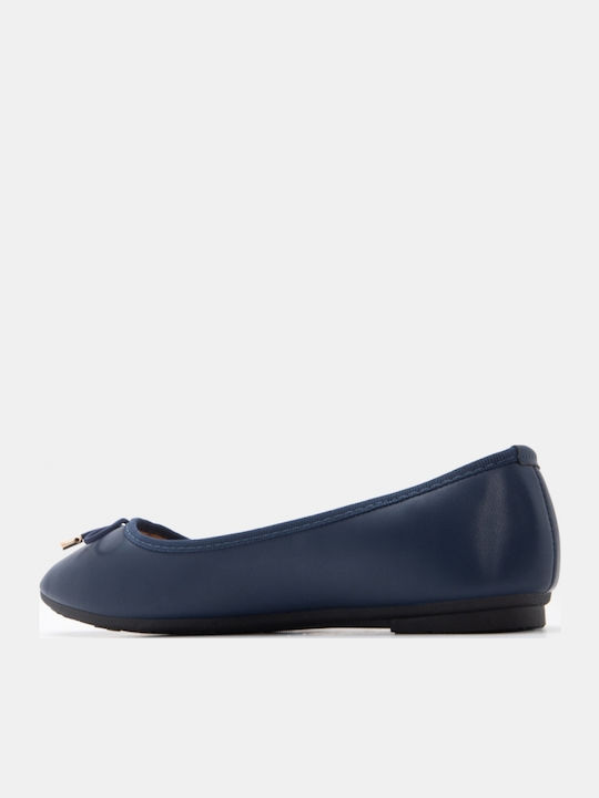 Damen Ballerinas Spitz zulaufend in Marineblau Farbe