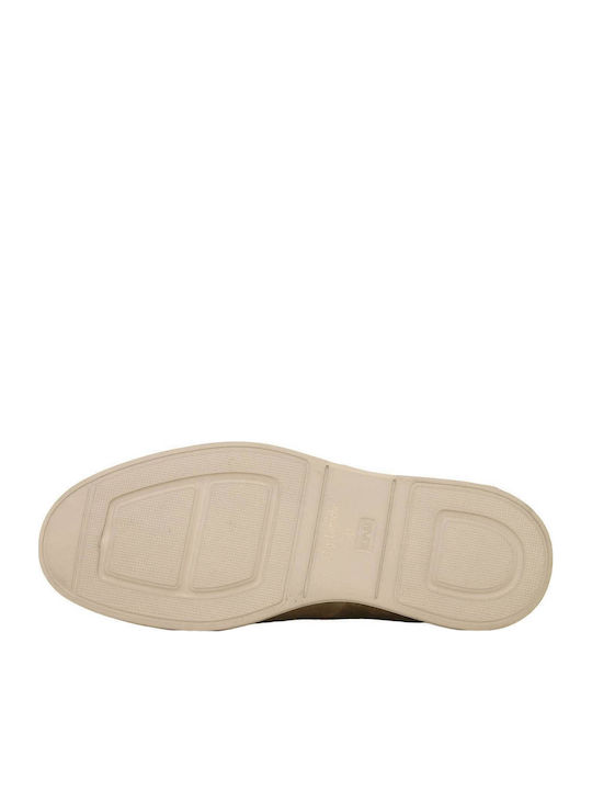 Suede Men's Loafers In Beige Colour