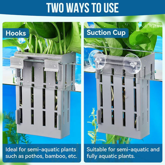 Borlech Set 4 Gray Aquarium Plant Supports