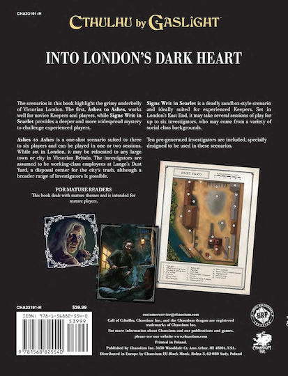Call Cthulhu Gaslight Dust Blood Rpg Book Chaosium