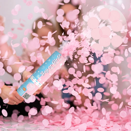 Tun Dezvăluire de Gen 15cm cu Roz Confetti 1buc