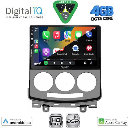 Digital IQ Ηχοσύστημα Αυτοκινήτου για Mazda 5 2004-2010 (Bluetooth/USB/WiFi/GPS/Apple-Carplay/Android-Auto) με Οθόνη Αφής 9"