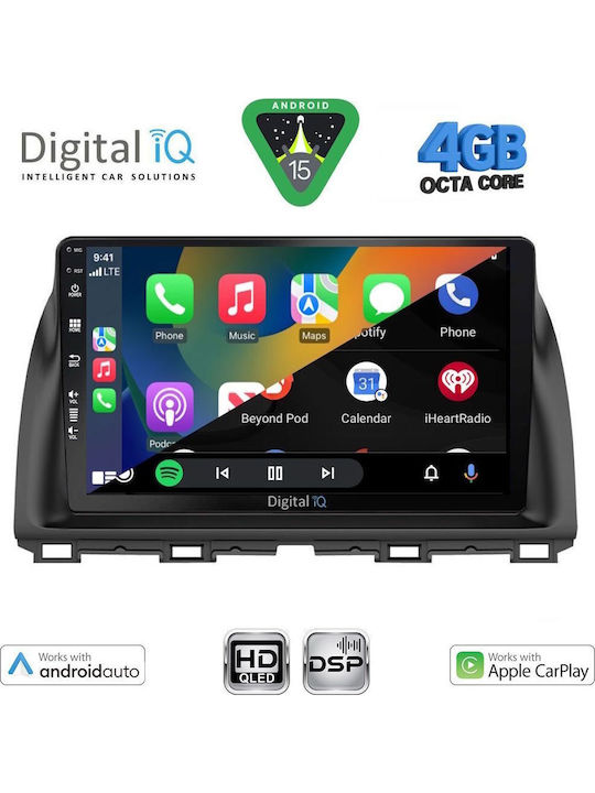 Digital IQ Car Audio System for Mazda CX-5 2013-2017 (Bluetooth/USB/WiFi/GPS/Apple CarPlay/Android Auto) with 10" Touch Screen