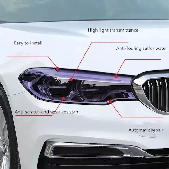 Tpu Ppf Photochromic Μεμβράνη Φαναριών Αυτοκινήτου Stealth Αλλαγή Χρώματος Smoked Black Crystal Clear 30x60cm Tc-464