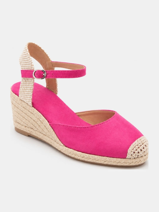 Sommer Damenplattformen Im Stil Fuchsie Espadrilles