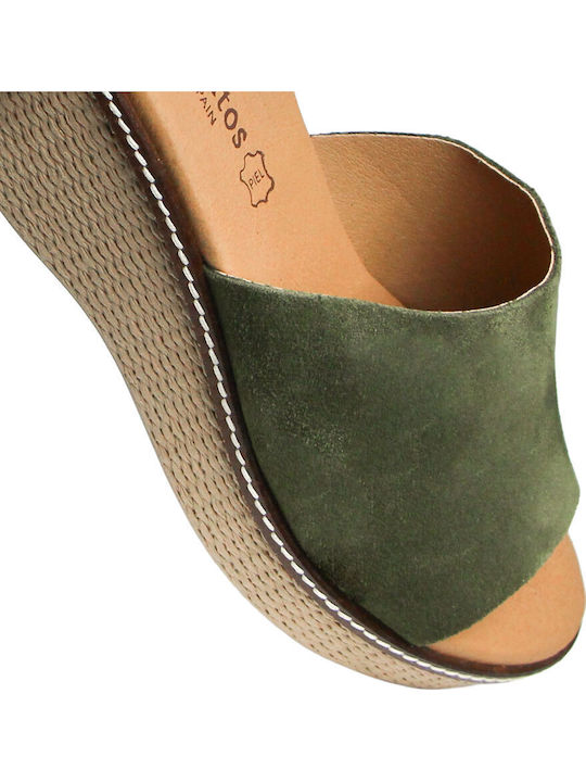 Sommer Damenplattformen Khaki
