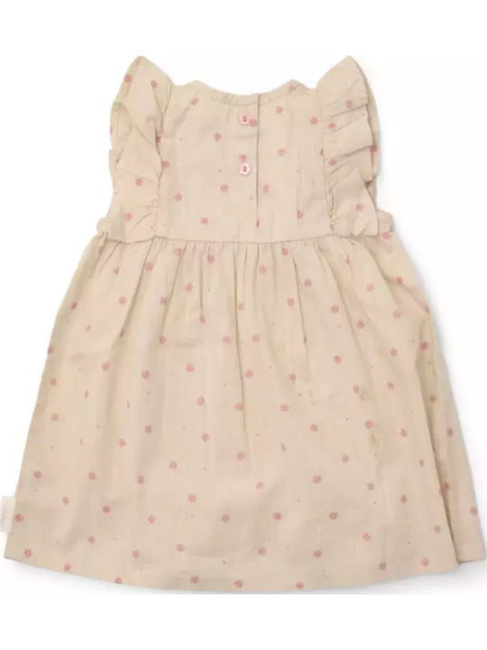 Girls Dress Sleeveless Floral Sand