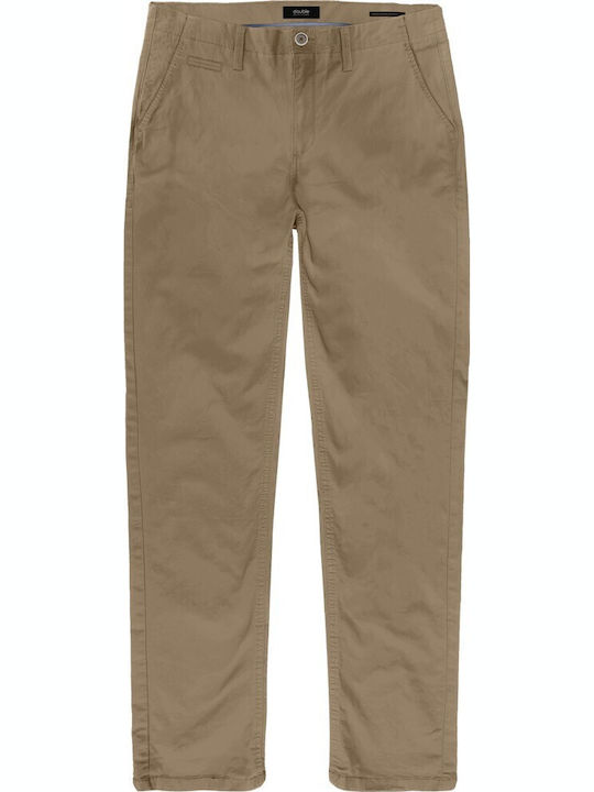 Ανδρικό Παντελόνι Chino Ελαστικό Regular Fit Μπεζ