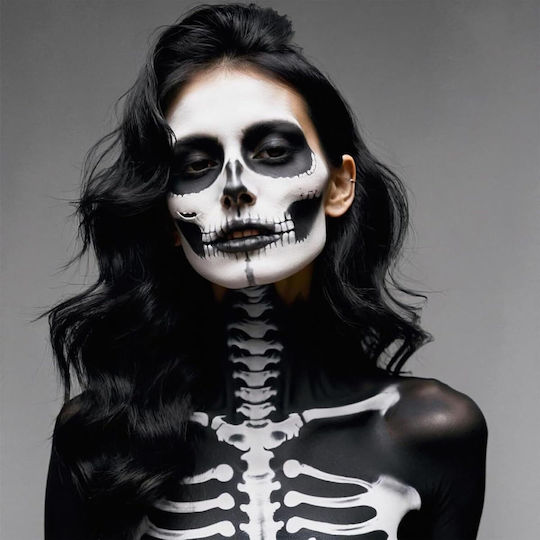 Gesicht Tätowierungen Halloween Set 4 Blätter Temporäre Tätowierung