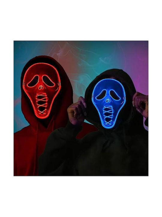 Halloween Led Ghost Scream Mask Glowing Scary Ghostface One Size