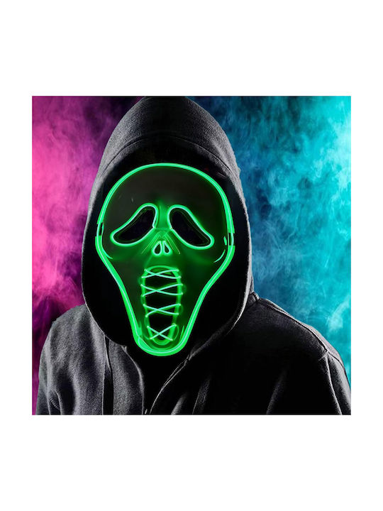 Halloween Led Ghost Scream Mask Glowing Scary Ghostface One Size