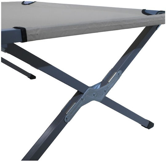 Folding Guest Bed Campaign Single Beige 190x63x41cm
