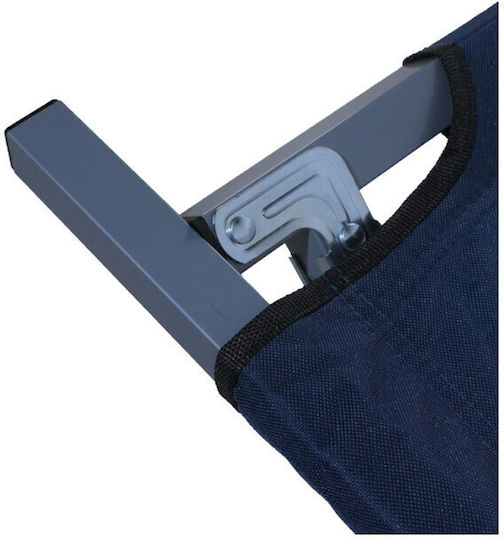 Folding Guest Bed Campaign Single Blue 190x63x41cm