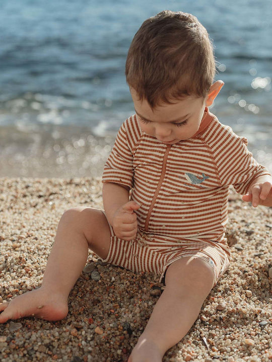 Little Dutch Παιδικό Μαγιό Ολόσωμο με Καπέλο Ocean Brown Stripes Little Dutch Παιδικό Μαγιό Ολόσωμο με Καπέλο Ocean Brown Stripes