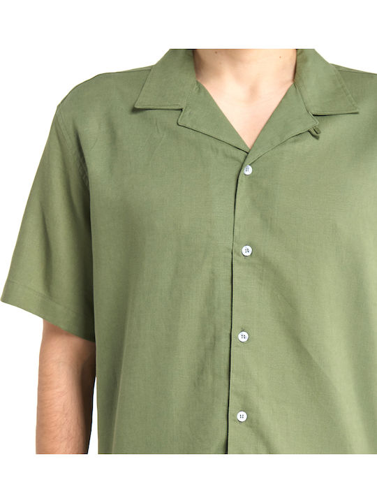 Sakai By Short Sleeve Shirt in Regular Fit Khaki