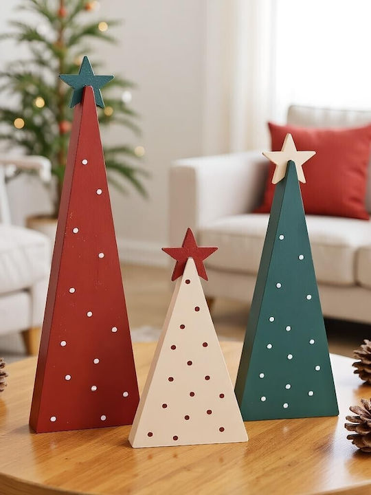 Wooden Christmas Tree Table Decoration Holiday Christmas 3 Sizes