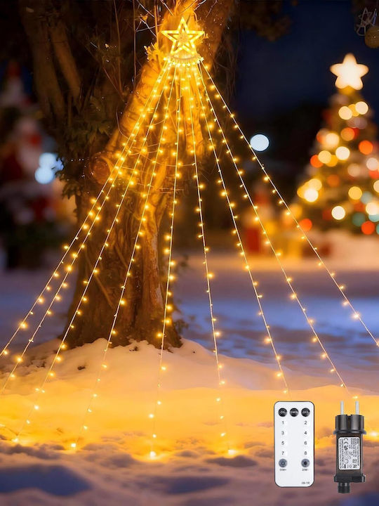 LED Lichtvorhang Weihnachtsdekorationen mit Bäumen 3.5m 360 LEDs