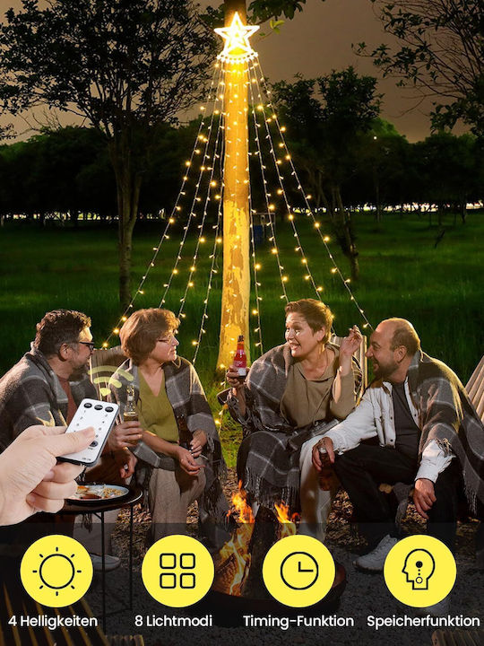 LED Lichtvorhang Weihnachtsdekorationen mit Bäumen 3.5m 360 LEDs