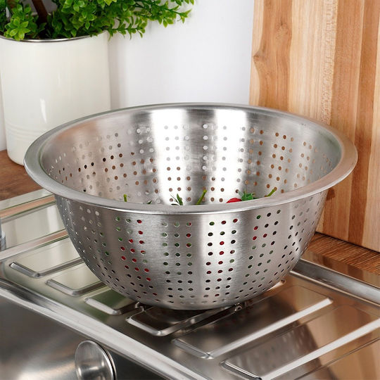 Excellent Houseware Σουρωτήρι Λαχανικών από Ανοξείδωτο Ατσάλι 24x11cm