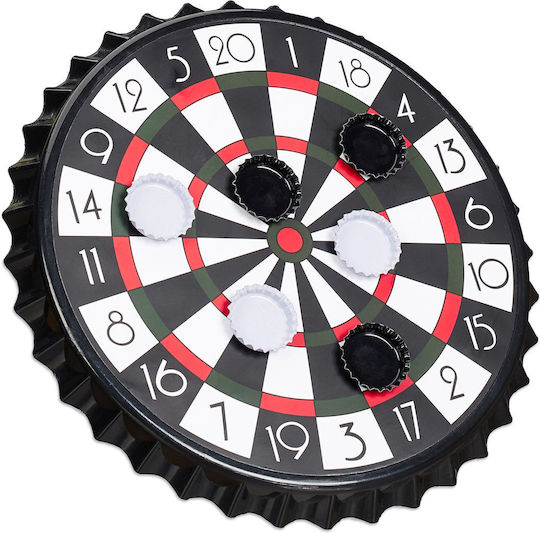 Magnetic Board Bottle Stoppers Relaxdays 6 Stoppers 25 Cm Diameter Black Color