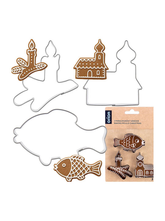 Orion Set Christmas Gray Cookie Cutters 3 Pieces