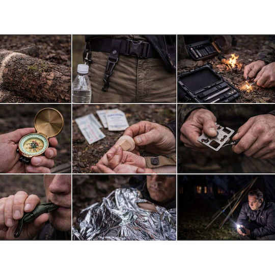 Set Supraviețuire 35 1 Lanternă Busolă Kit Prim Ajutor Survival Kit Camping Aria Trade