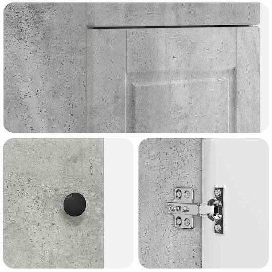 vidaXL Badezimmer Waschtisch-Einheit M42xB40xH84.5cm Grau