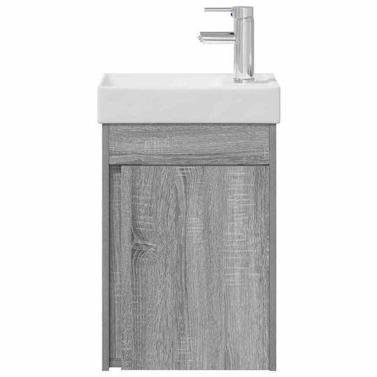 vidaXL Bench with Sink M40.5xD22.5xH62cm Gray