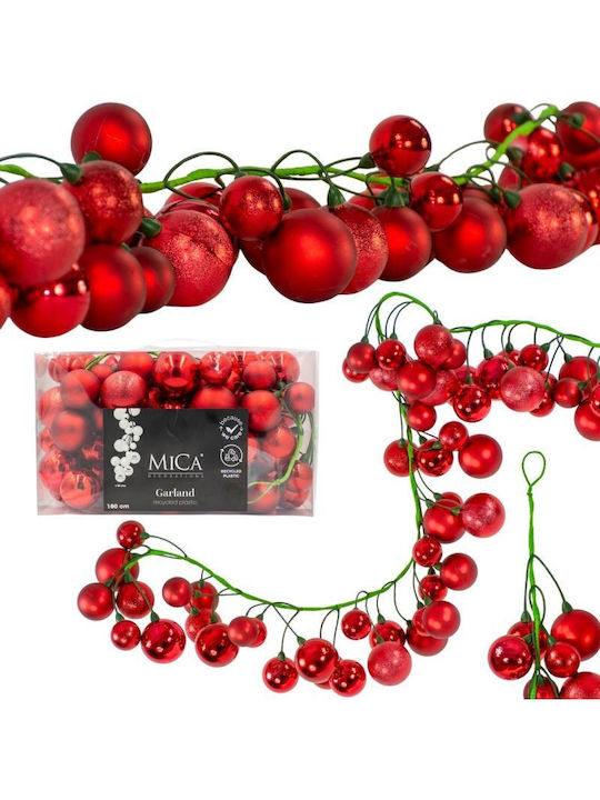 Edelman Weihnachtliche Girlande Rot 80Stück