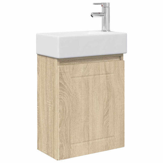 vidaXL Плот с Мивка 45.5x25.5x84см Кафяв