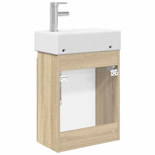 vidaXL Плот с Мивка 45.5x25.5x84см Кафяв