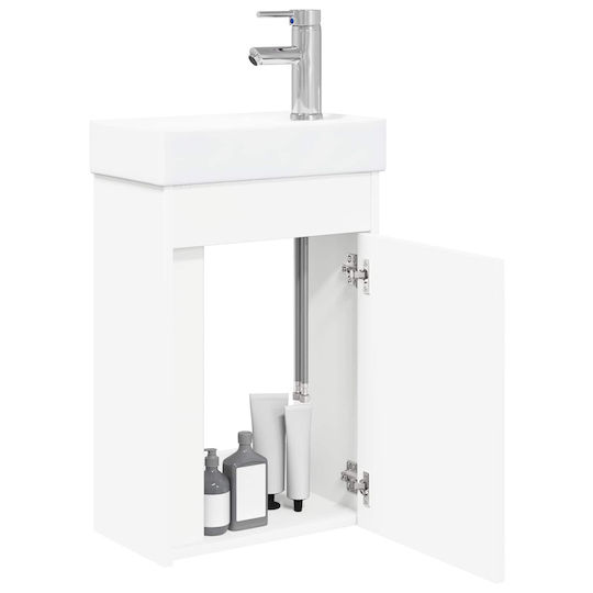 vidaXL Bench with Sink M40.5xD22.5xH62cm White