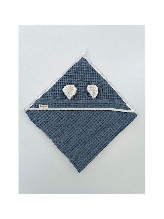 SteweHome Baby Blanket Nursery Swaddling Waffle Navy Blue 100x90cm
