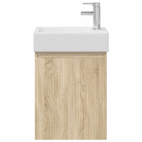 vidaXL Bathroom Vanity Unit with Sink M45.5xB22.5xH84cm Brown