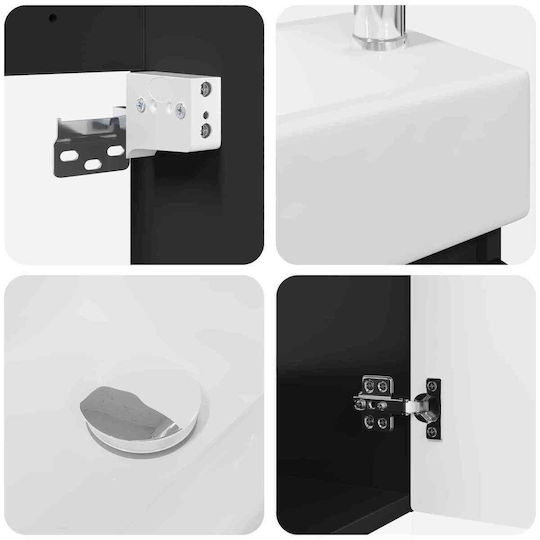vidaXL Πάγκος με Νιπτήρα Μ45.5xΒ25.5xΥ84cm Μαύρο