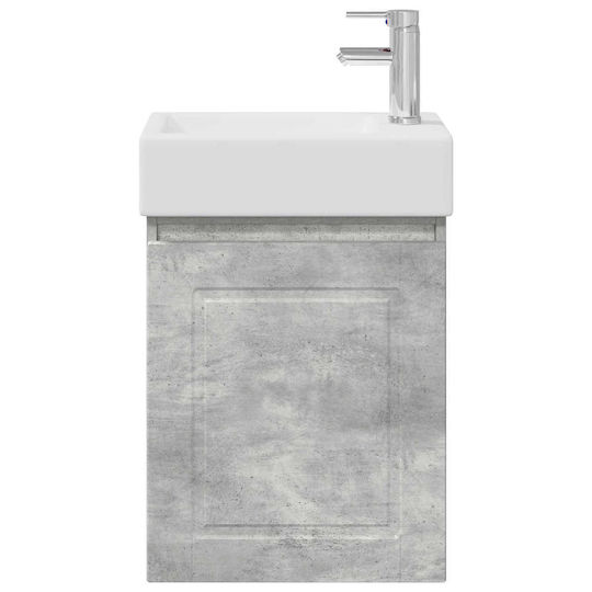 vidaXL Panglică cu Lavoar 45,5x22,5x84 cm Gri