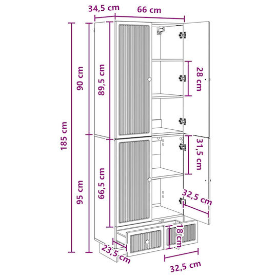 vidaXL Badezimmerschrank Sonoma