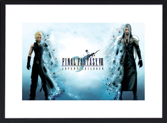 Walls Final Fantasy Advent Children Wooden Black Frame 20x15 cm
