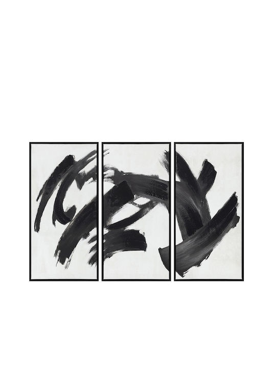 Espiel Threefold Painting on Canvas 35x70cm