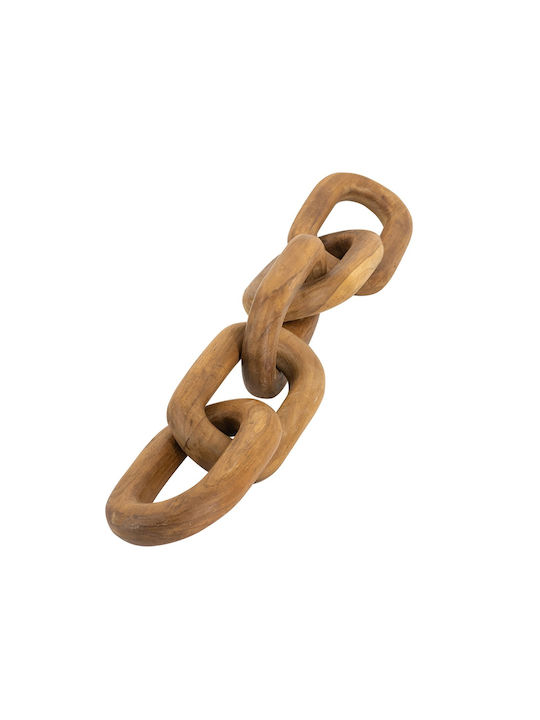 Artekko Woody Καφέ Διακοσμητική Αλυσίδα Ξύλο Teak 68x12x3 Cm 68cm X 12cm X 3cm