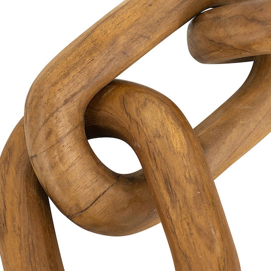 Artekko Woody Καφέ Διακοσμητική Αλυσίδα Ξύλο Teak 68x12x3 Cm 68cm X 12cm X 3cm