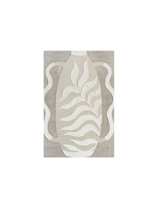 Wheat Decorative Painting Frame 80x120x4cm Canvas Beige White Ps 034667
